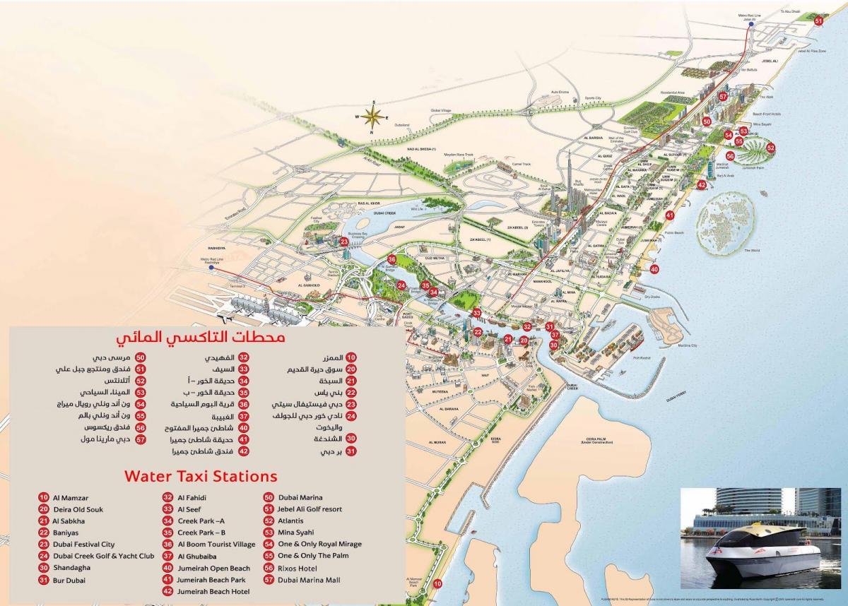 Dubai air teksi peta laluan