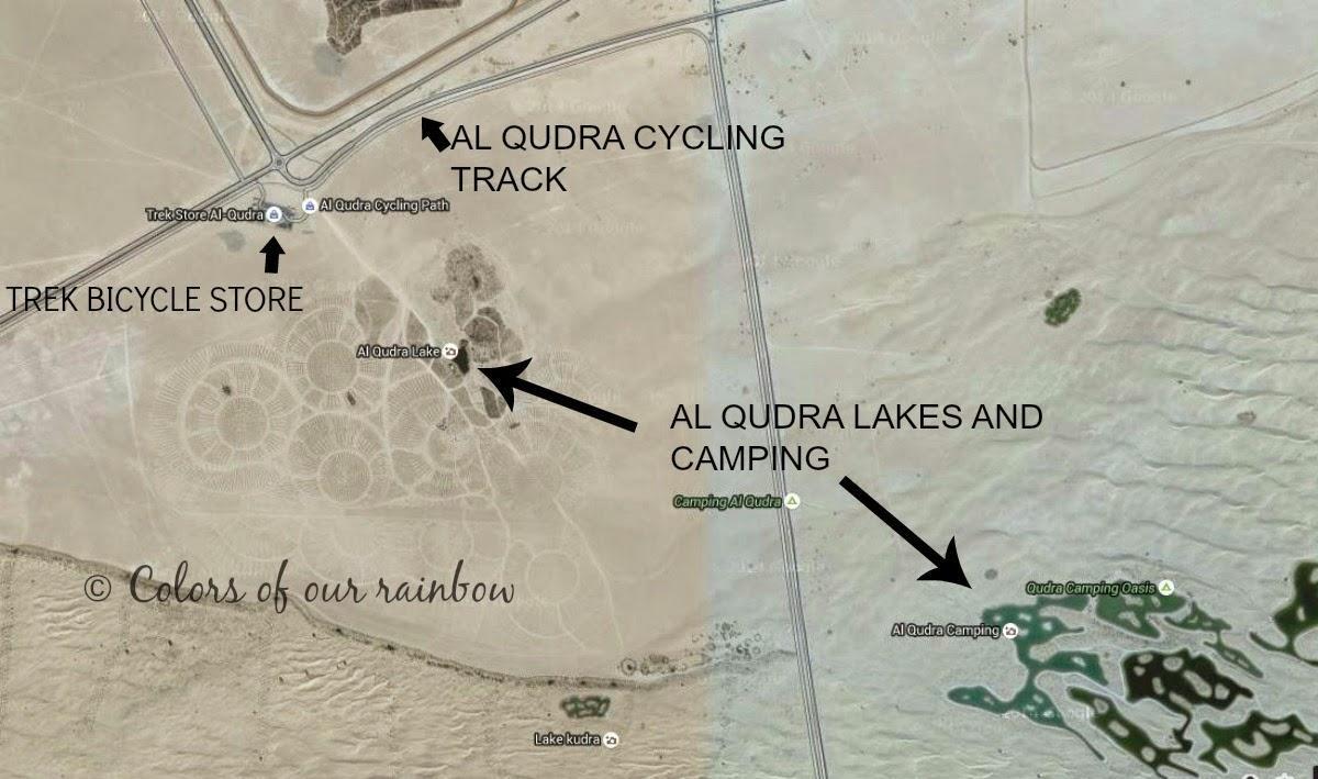 Al Qudra Lake peta lokasi
