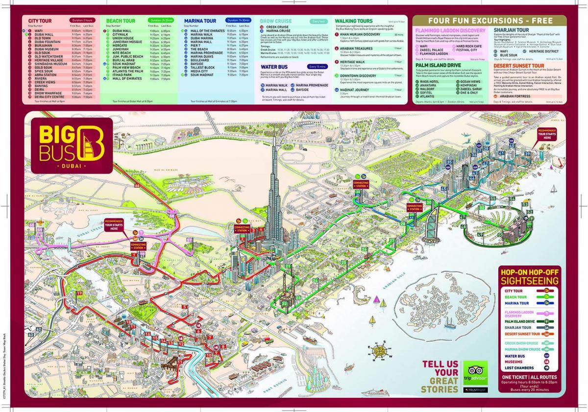merah besar bas Dubai peta