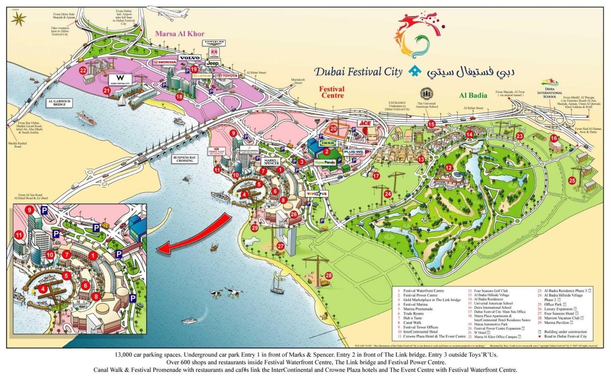 Dubai festival kota peta