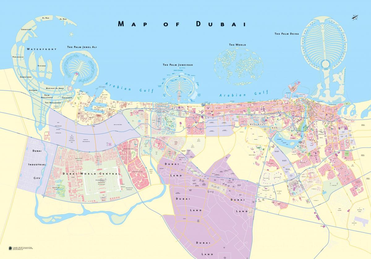 peta Dubai padang pasir