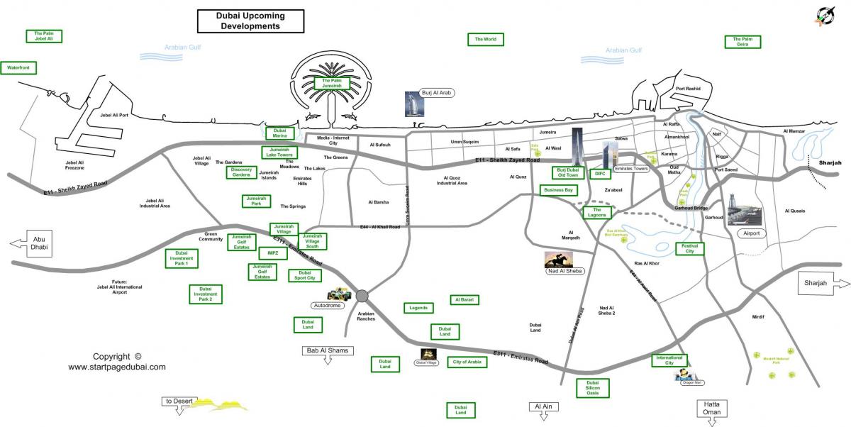 pelaburan park Dubai peta lokasi