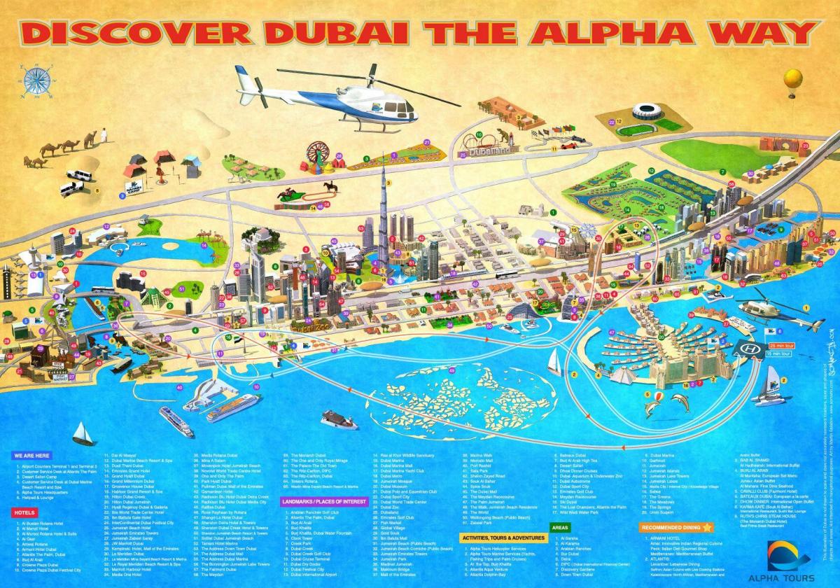 Dubai tempat menarik peta
