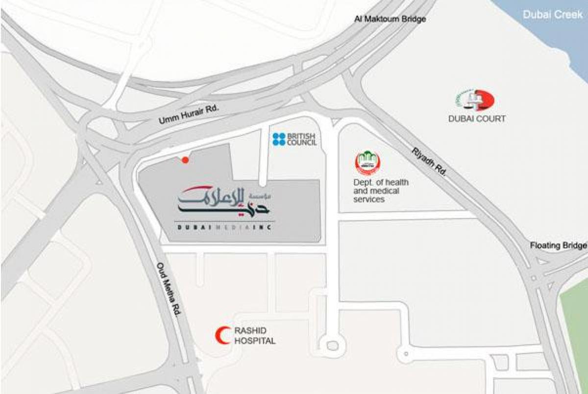 rashid hospital Dubai peta lokasi