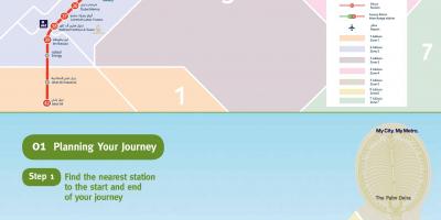 Metro peta kereta api Dubai
