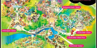 Dubai taman dan resort peta lokasi