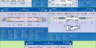 Dubai international terminal lapangan terbang 3 peta