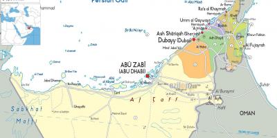 Peta Dubai uni Emirat arab