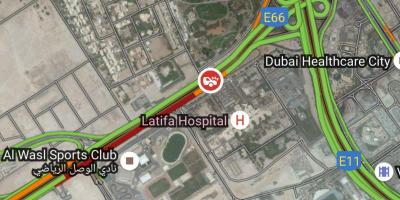 Latifa hospital Dubai peta lokasi